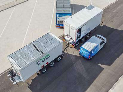 CALVERA portable hydrogen refuelling station.