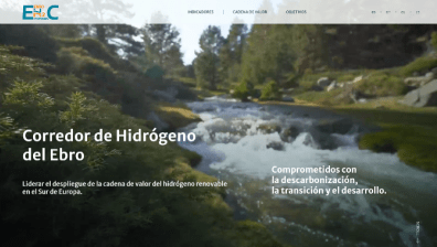 Pag web Corredor del Hidrógeno del Ebro
