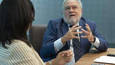 Jose Ignacio Zudaire en la entrevista con Berria